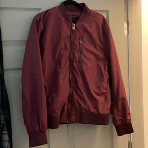 Mens Maroon bomber jacket - thin